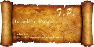 Tolmár Petra névjegykártya