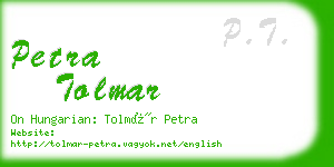 petra tolmar business card